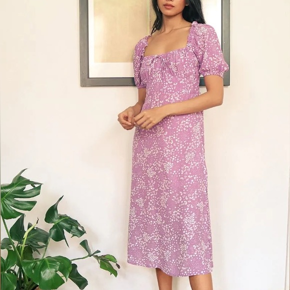 Faithfull the Brand Dresses & Skirts - Faithfull The Brand Bette Midi Dress Lavender Sz 4 new no tags